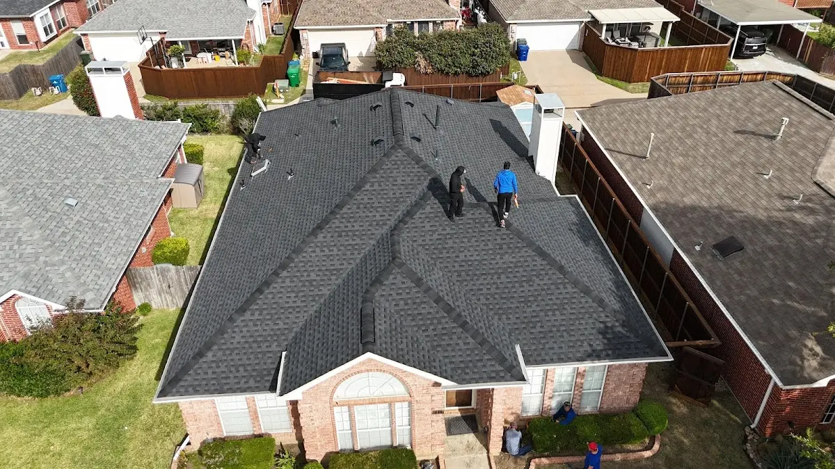 Slate & Tile Roof Repair work in progress on a Orland property
